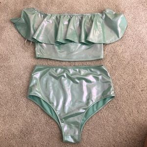 iHeartRaves Vibrant Lover Ruffle Shorts Set